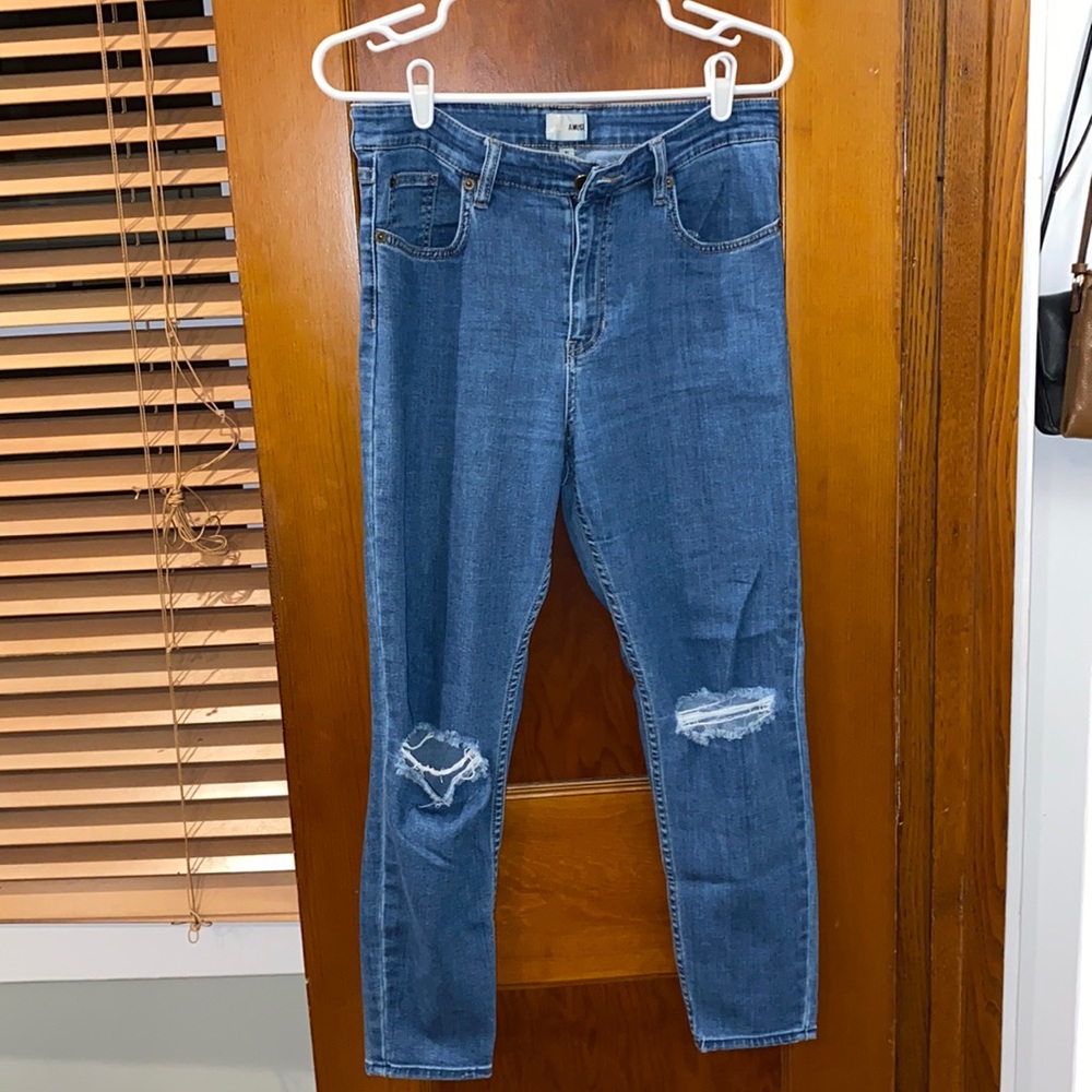 Amuse Society Busted Knee High Rise skinny Jeans